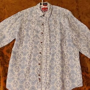 Mens floral design button up shirt